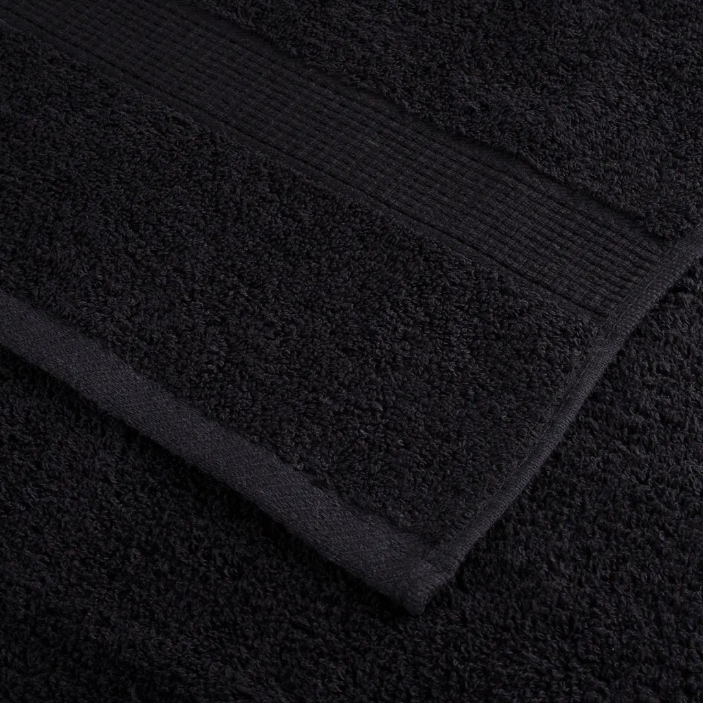 Asciugamani per Sauna SOLUND 2 pz Neri 80x200 cm 600 g/m² 137434