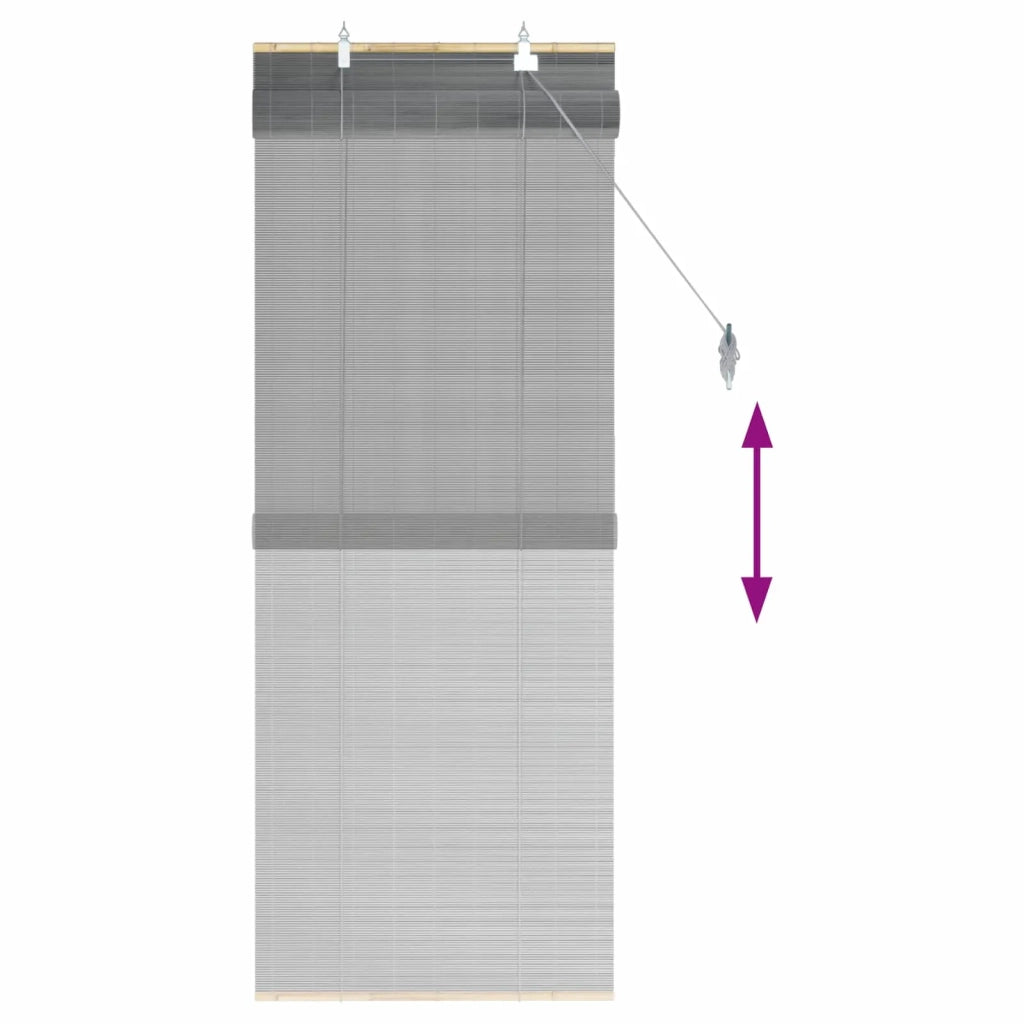 Tenda a rullo Grigio 50 x 160 cm Bambù 42039714