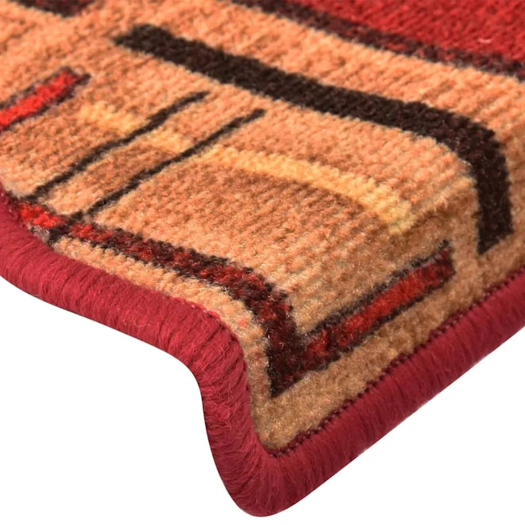 Tappetini Autoadesivi per Scale 15 pz Rossi 65x21x4 cm 322410