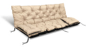 AIO FACTORY Set di cuscini da giardino 120x60x50 cm impermeabili beige