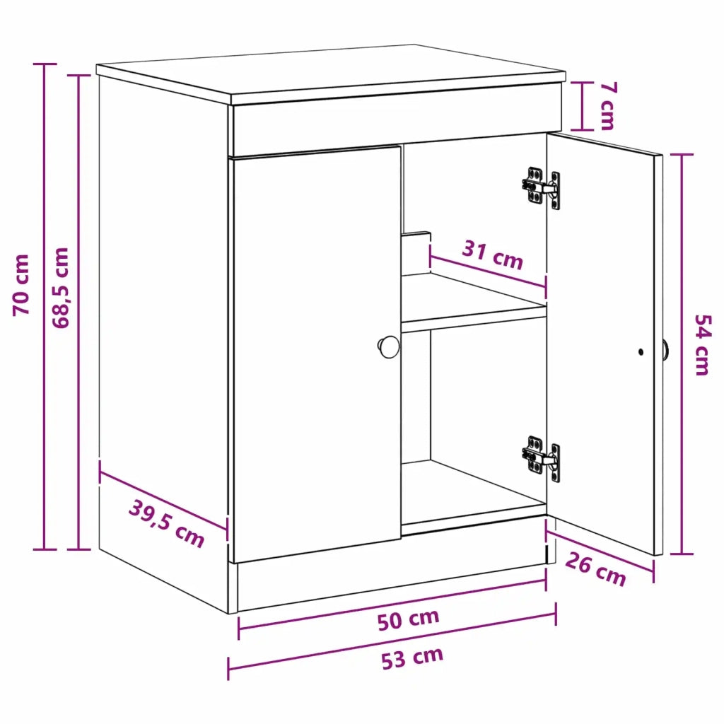 Mobile da Bagno | Armadio da bagno Legno antico 54 x 41 x 70 cm