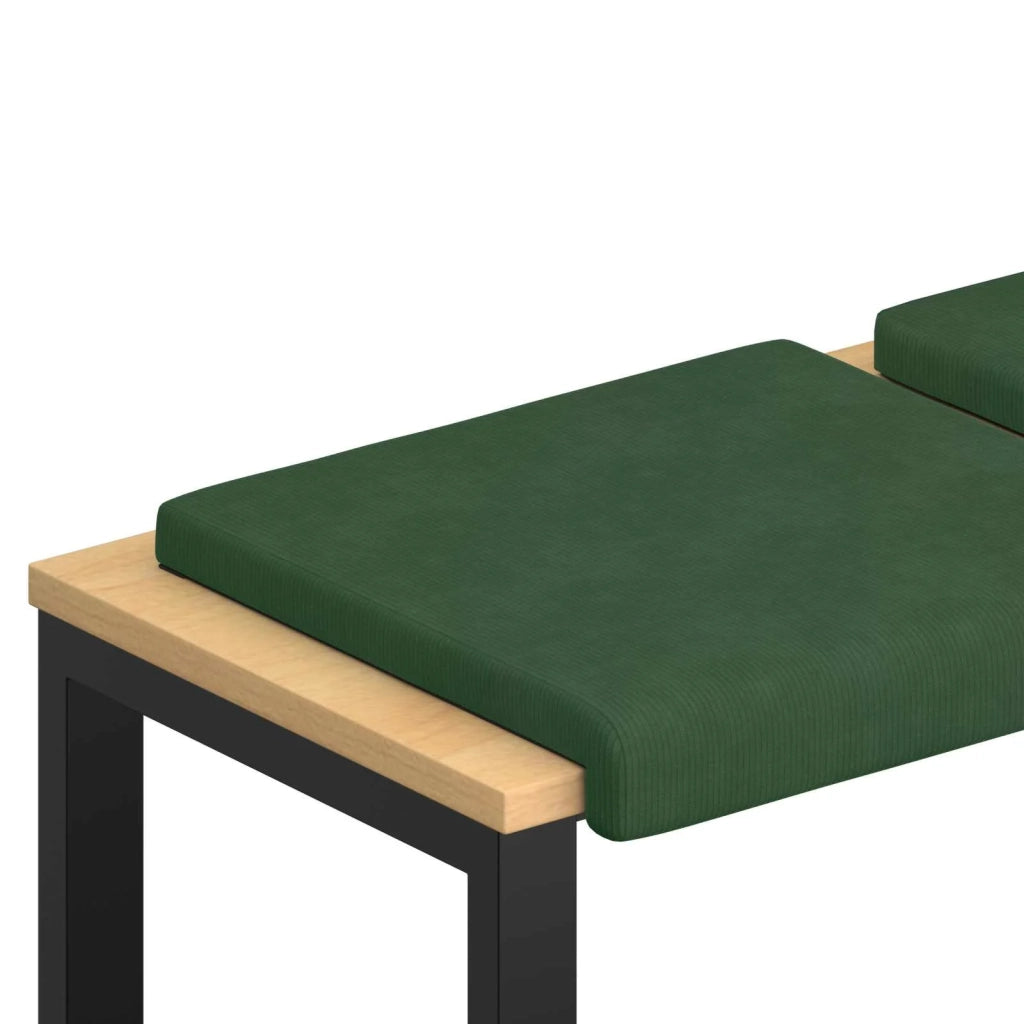 Cuscino per panchina 2 pcs corduroy Verde Scuro 42043063