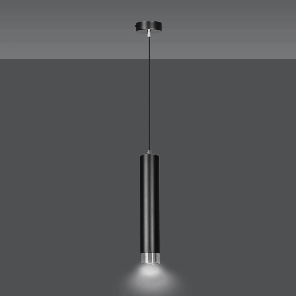 Lampada a sospensione Emibig Kibo nera cromo GU10 1 luce