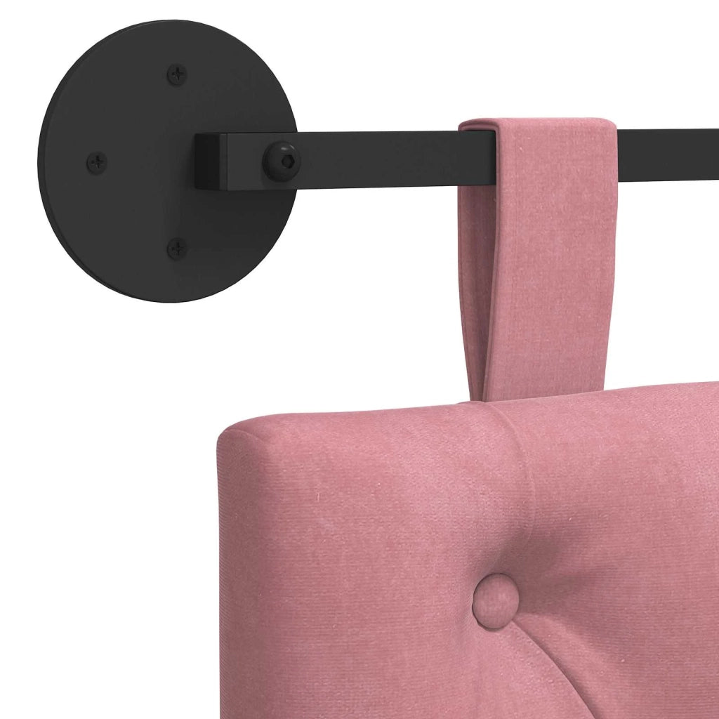 Testiera | Testata sospesa Con luce LED Rosa Velluto