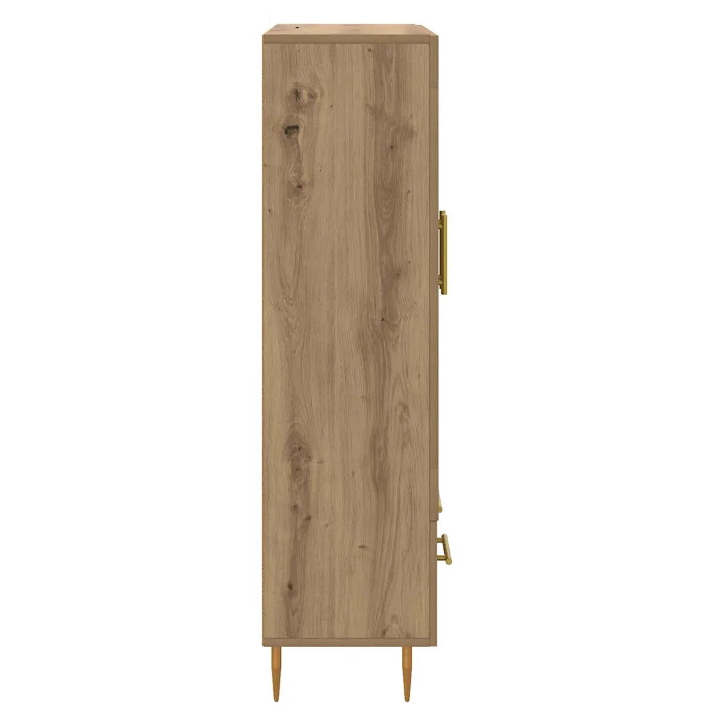 Credenza con Cassetto-Buffet-Armadio da cucina Rovere artigianale 69,5 x 31 x 115 cm 796736