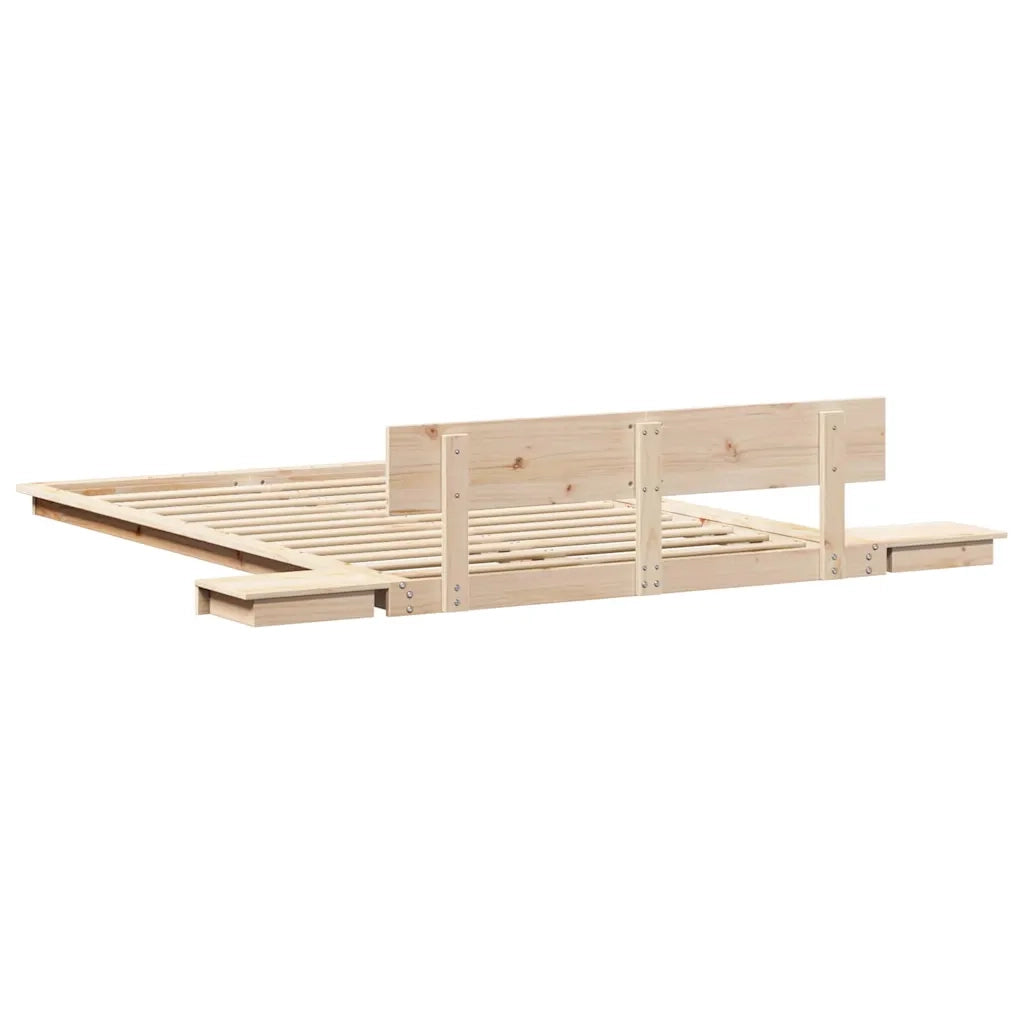 Struttura del letto-Giroletto Marrone 120 x 190 cm legno 815716