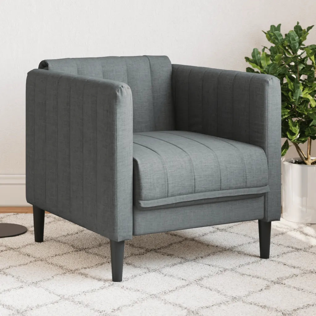 Poltrona | Sedia Relax Grigio Scuro in Tessuto