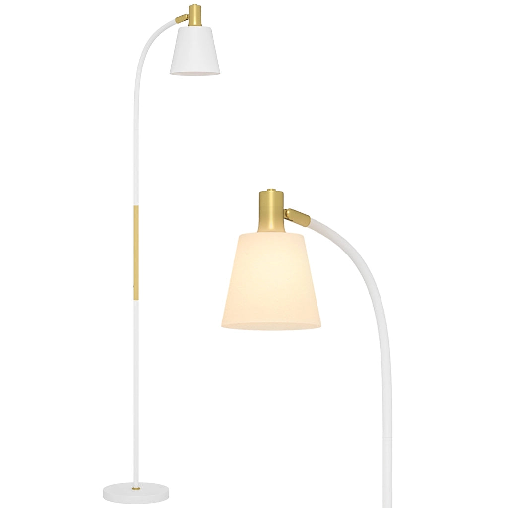 Lampada da terra regolabile 127-160 cm ¨C Xylo ¨C E27 bianco con interruttore