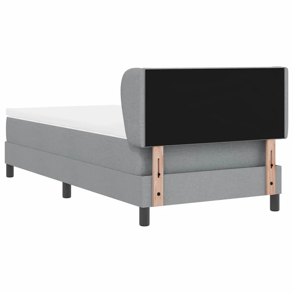 Letto a molle con materasso Grigio chiaro 90 x 190 cm Tessuto 3340059
