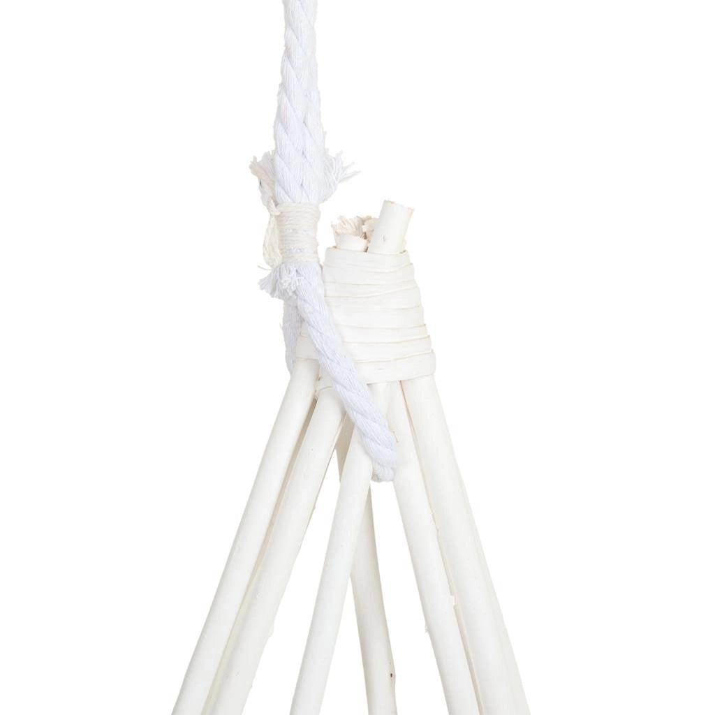 Stella decorativa in midollino bianco 55x55x5h
