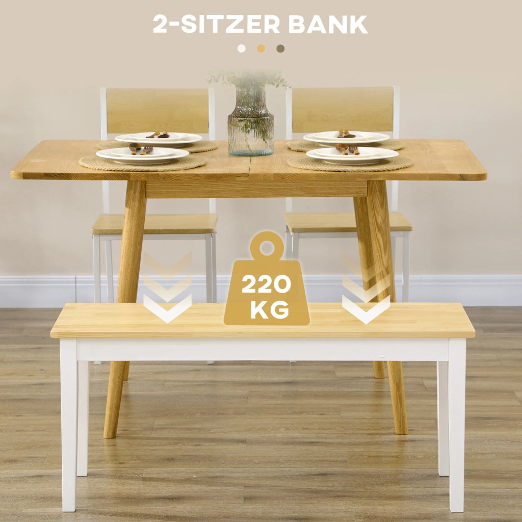 PANCA 2 posti 102x36x45 cm legno naturale