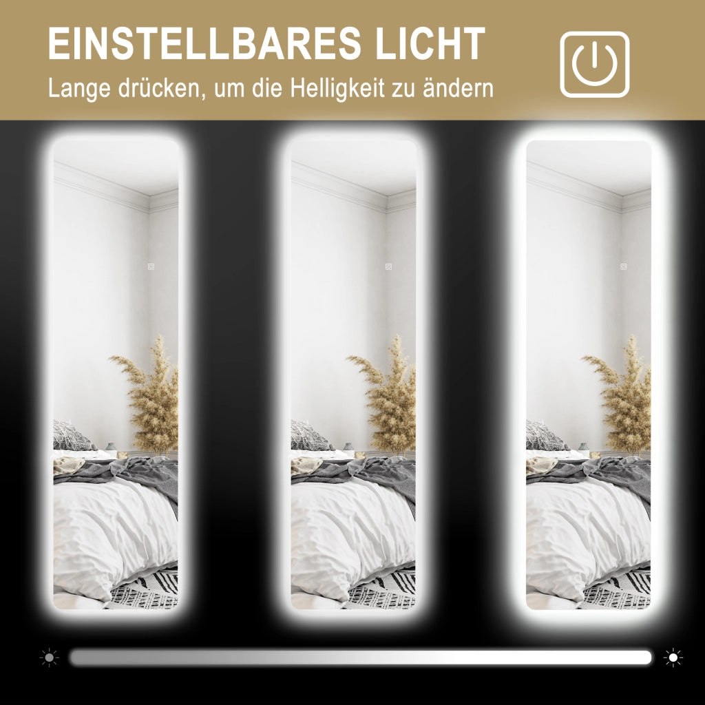 Specchio LED corpo intero ¨C zephmum ¨C nero 40x150 cm