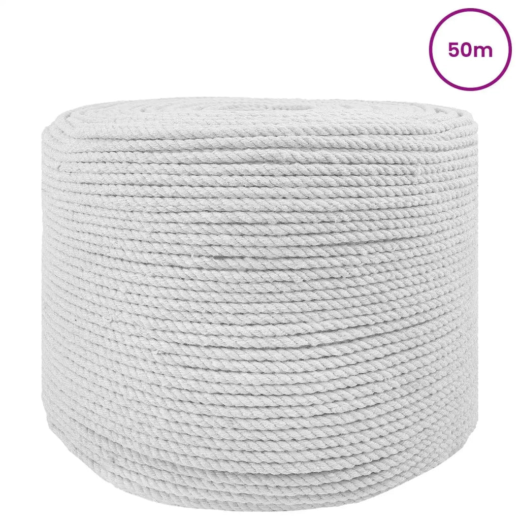 Corda Bianco 0,4 x 0,4 x 5000 cm Cotone 42011844