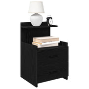 Comodino con 2 cassetti Nero 40x36,5x62 cm 858634