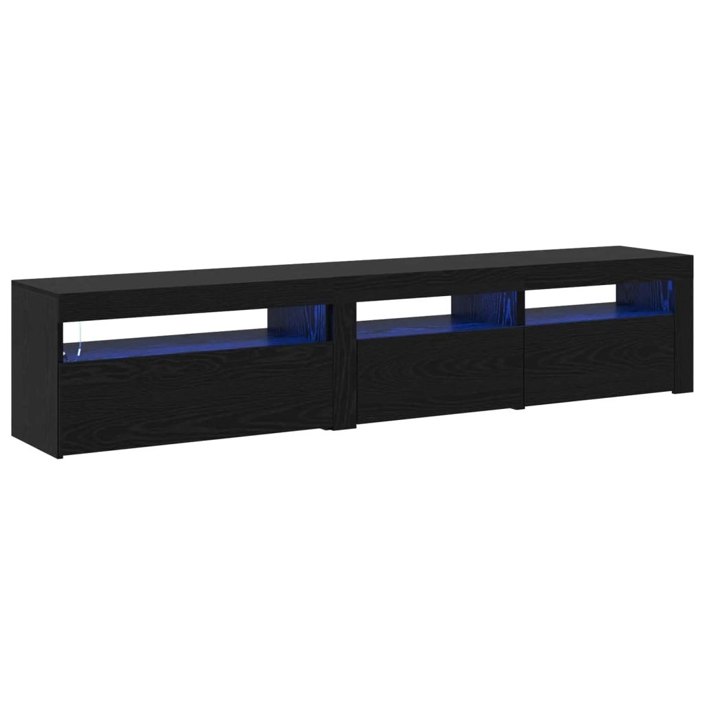 Mobile TV 2 pz | Armadietto TV | Mobile Porta TV Rovere Nero 195 x 35 x 40 cm Legno multistrato
