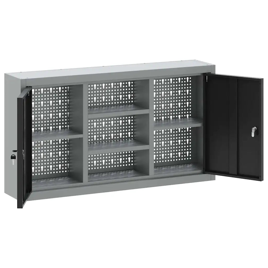 Mobile per attrezzi con blocco Nero e Grigio 100 x 20 x 55 cm 4103473