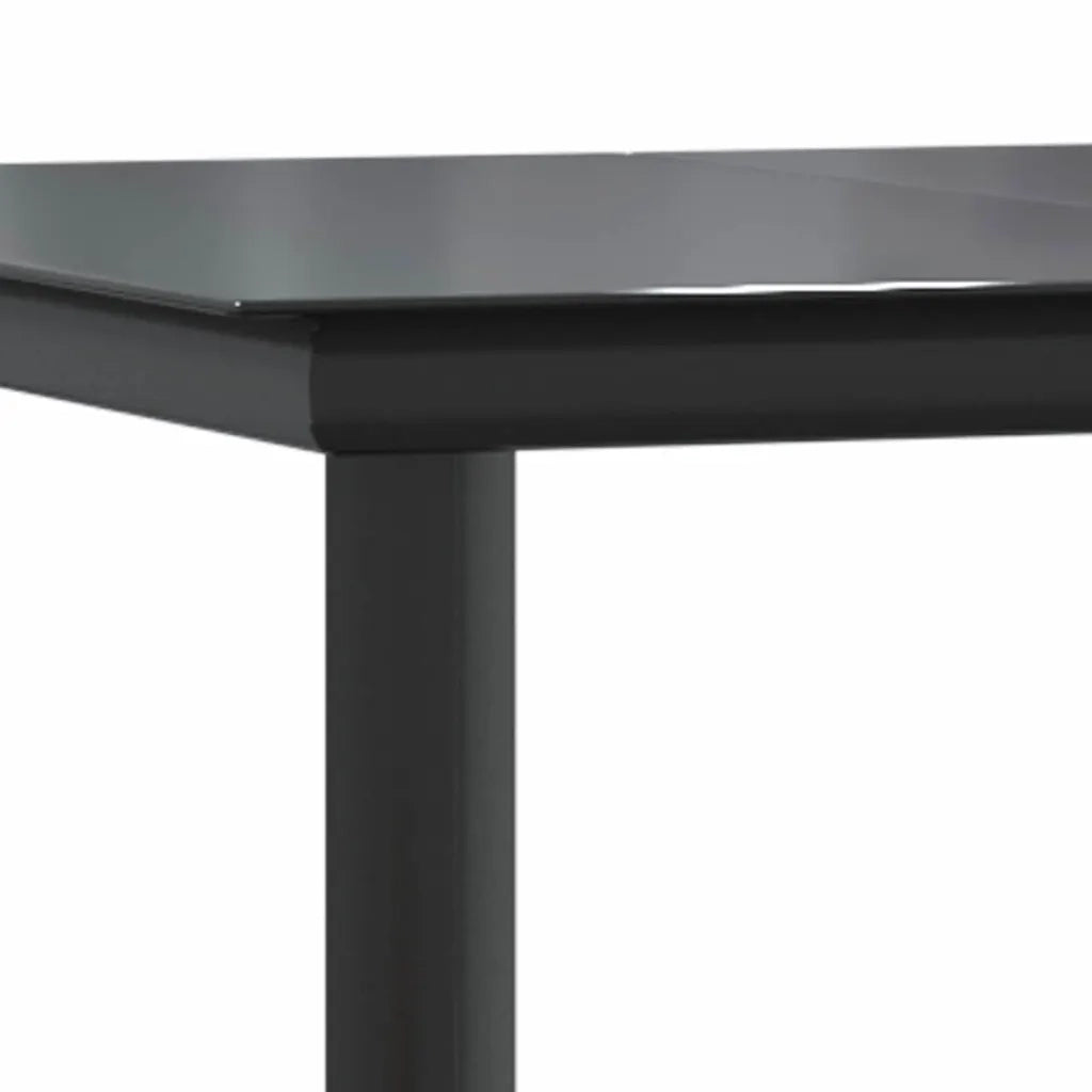 Set da Pranzo da Giardino 9 pz Polyrattan Vetro 3334589