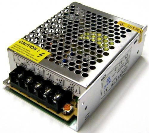 ALIMENTATORE TRASFORMATORE STABILIZZATO SWITCH TRIMMER 220V-12V 2A AMPERE