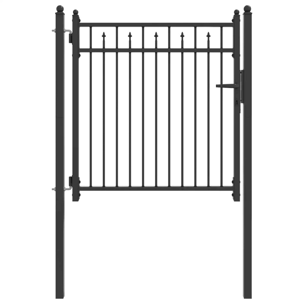 Cancello per recinzione HORST 100 x 100 cm Metallo Nero 42034064