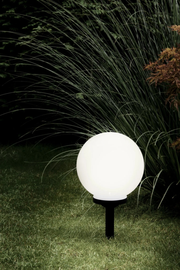 Esterno Solare Moderno Puglia Plastiche Nere Bianco Led 0,2W Ip44 Big
