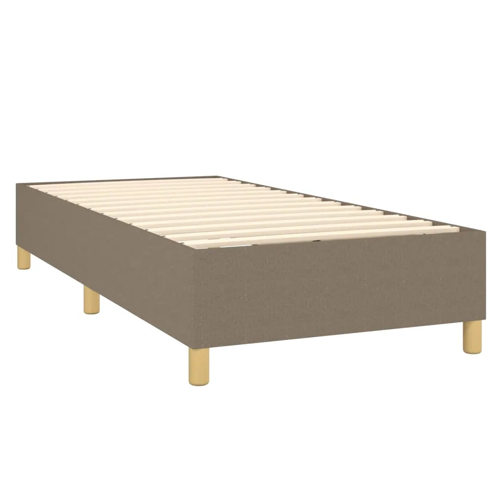 Letto a Molle con Materasso e LED Tortora 90x200 cm in Tessuto 3135409