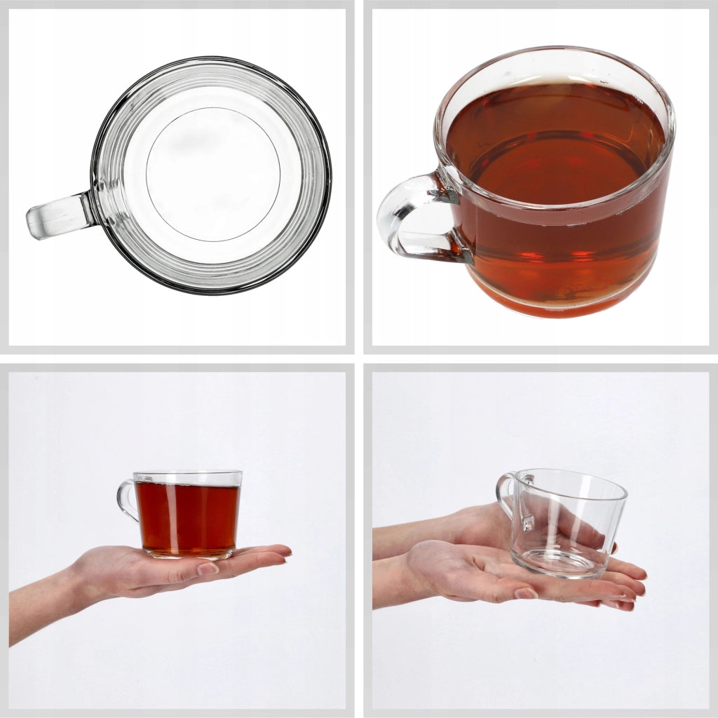 Set di 6 tazze da caffè/tè KADAX con manico, 270 ml, per bevande.