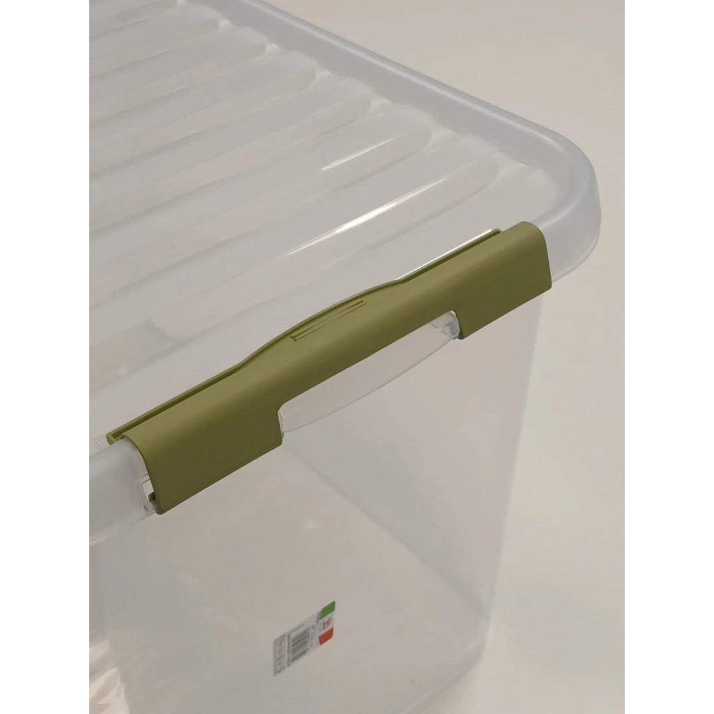 BOX 68L 58X39XH37CM TRASPARENTE CON MANIGLIE