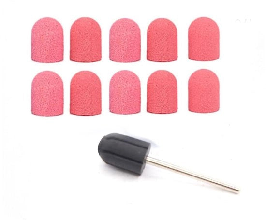 Strumenti per manicure e pedicure - Schiuma per rasatura elettrica - Antibatterico - Rosa - Dimensioni: 10 mm x 15 mm