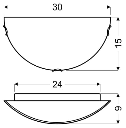 Plafoniera Candellux Lancia ottone/bianco E27 30cm