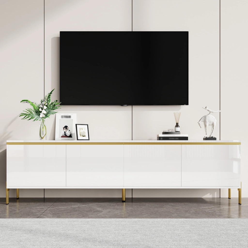 Cassettiera per TV bianca in truciolare 170 cm
