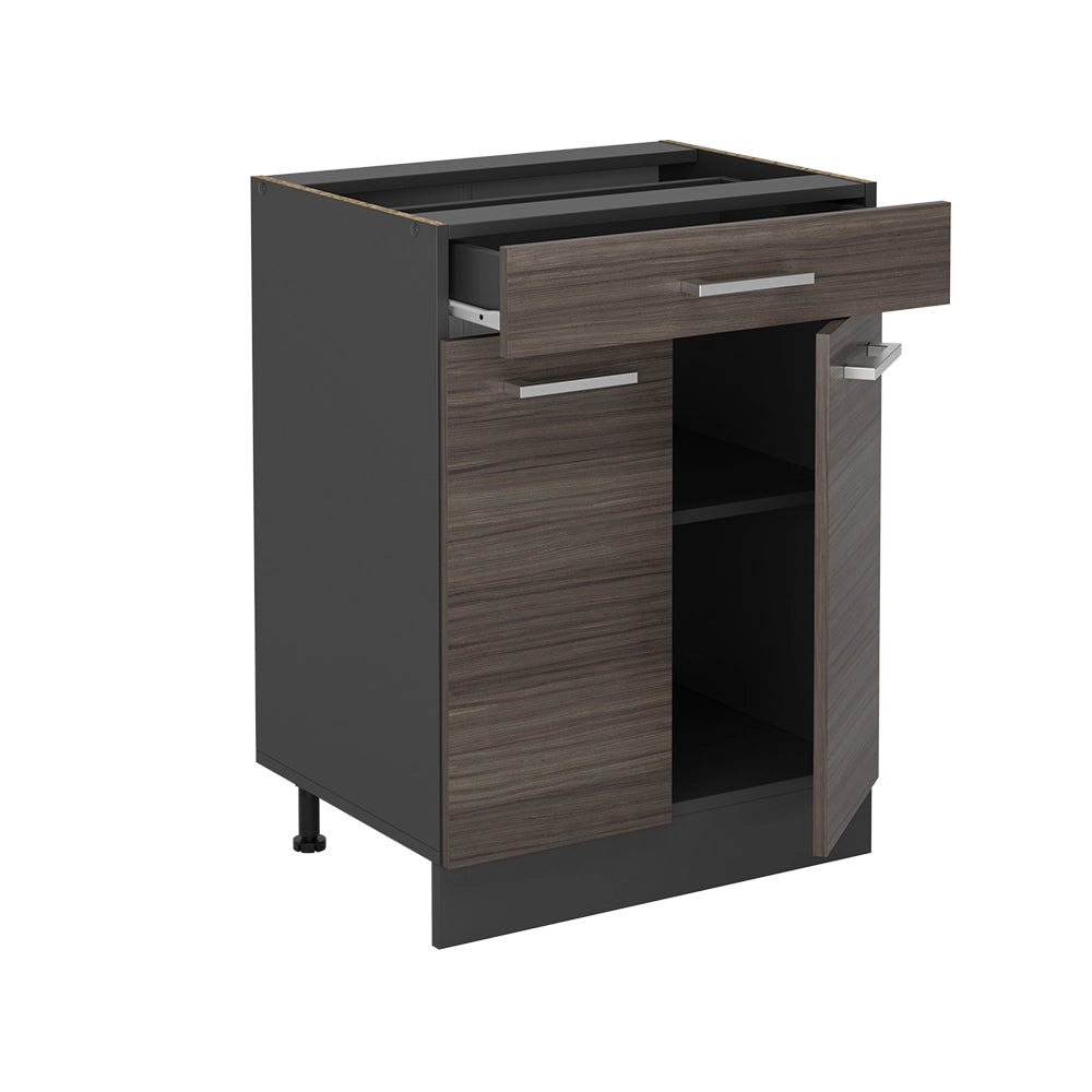 Vicco Mobiletto base per cucina Grigio nobile 60 cm , PL Rovere