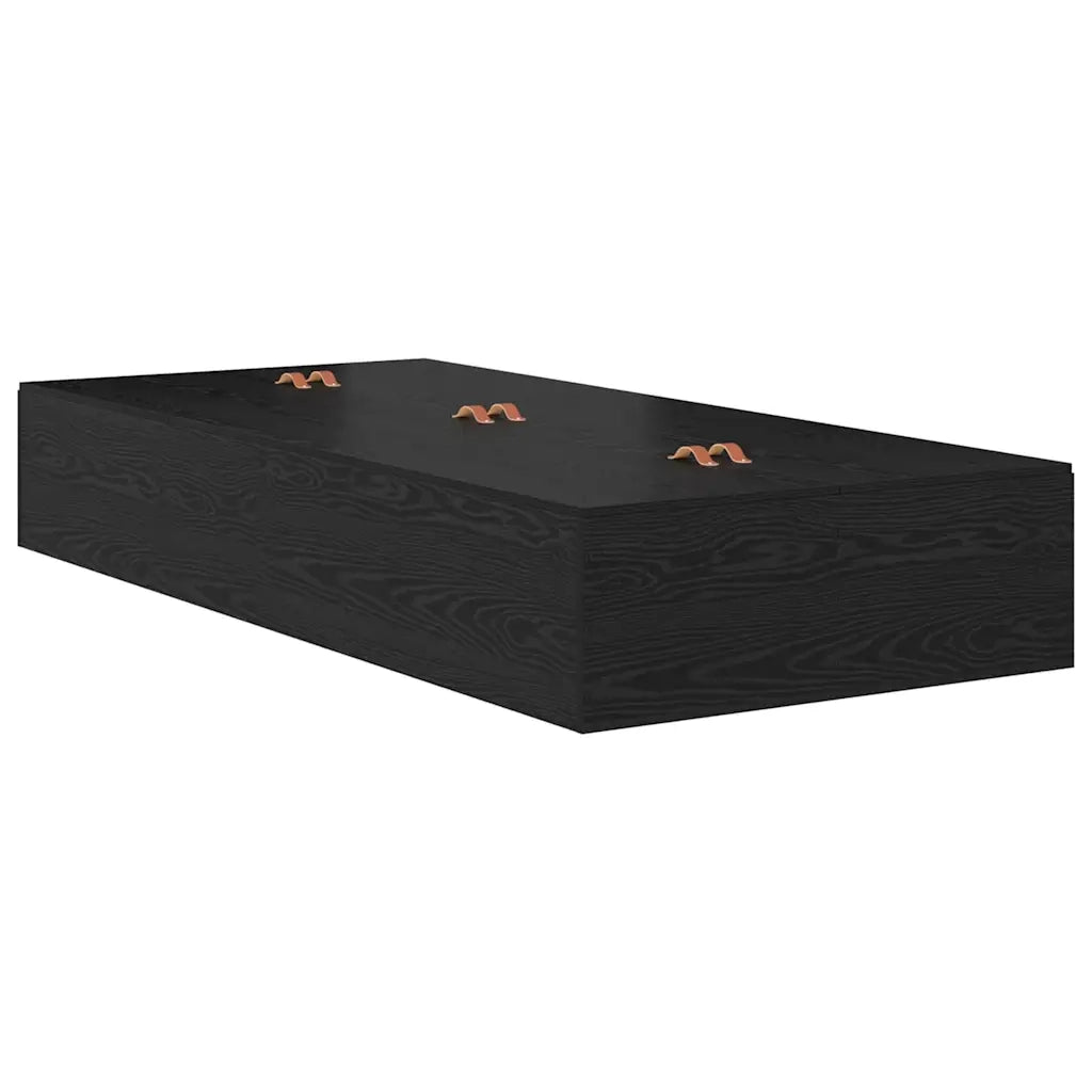 Struttura letto con contenitore Rovere Nero 70 x 190 cm 3335414