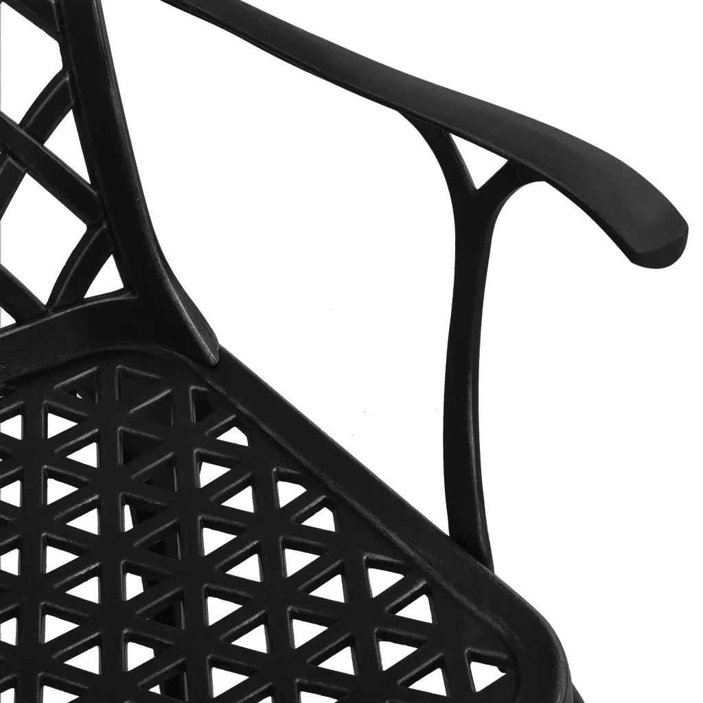 Set da Bistrot 3 pz in Alluminio Pressofuso Nero 315592