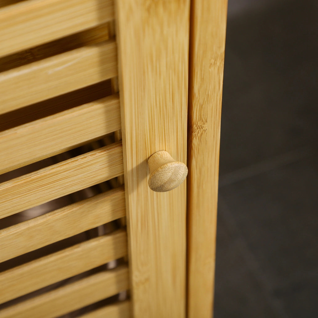 Mobile da Bagno ¨C Minimal ¨C Legno di Bamb¨´ Bianco 30x20x70 cm