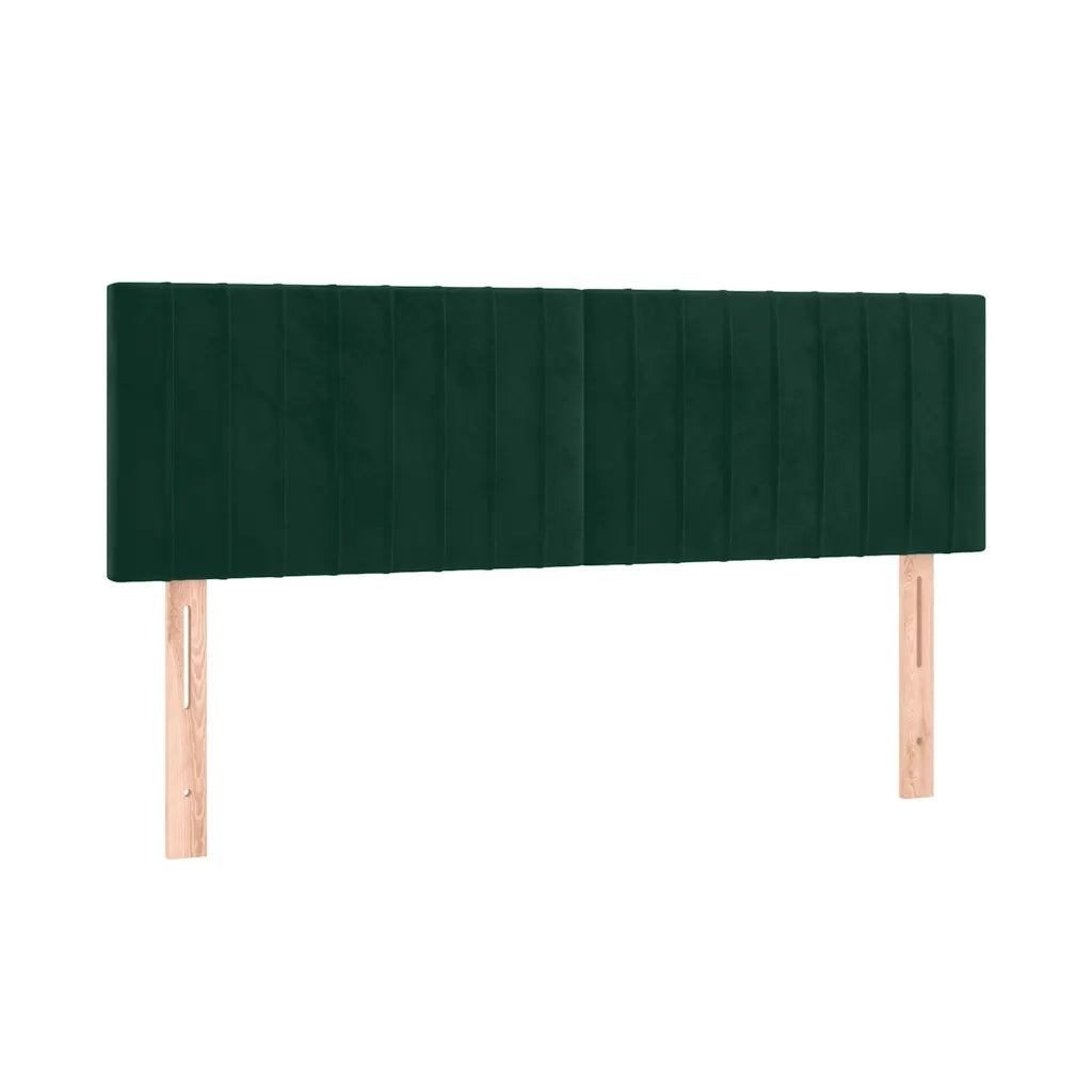 Testiera Verde Scuro 144x5x78/88 cm in Velluto 346253