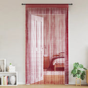 2 pz Tende a Fili 100x250 cm Rosso Borgogna