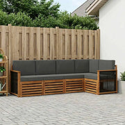 Set divano sezionale con cuscino 4 pcs Naturale e Antracite 3384353