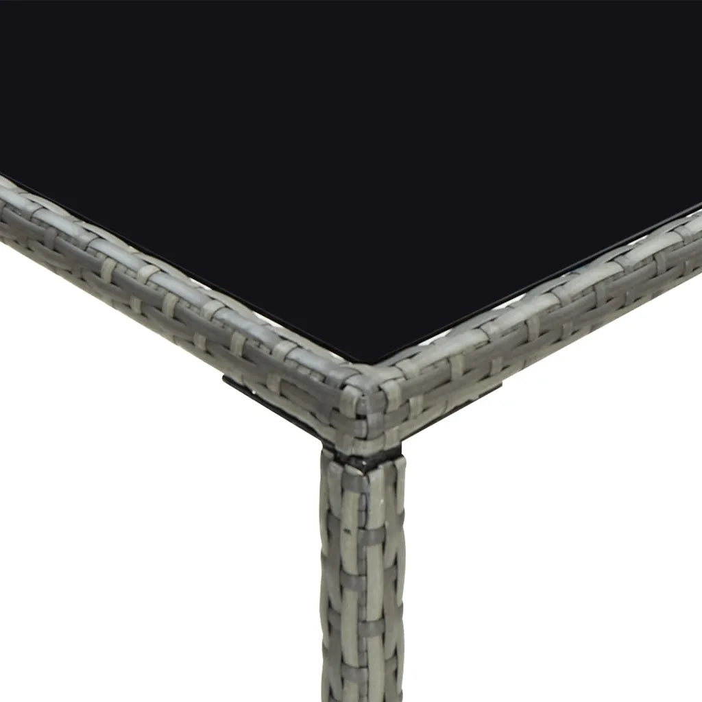 Set da Bar da Giardino 3 pz con Cuscini in Polyrattan Grigio 3064818