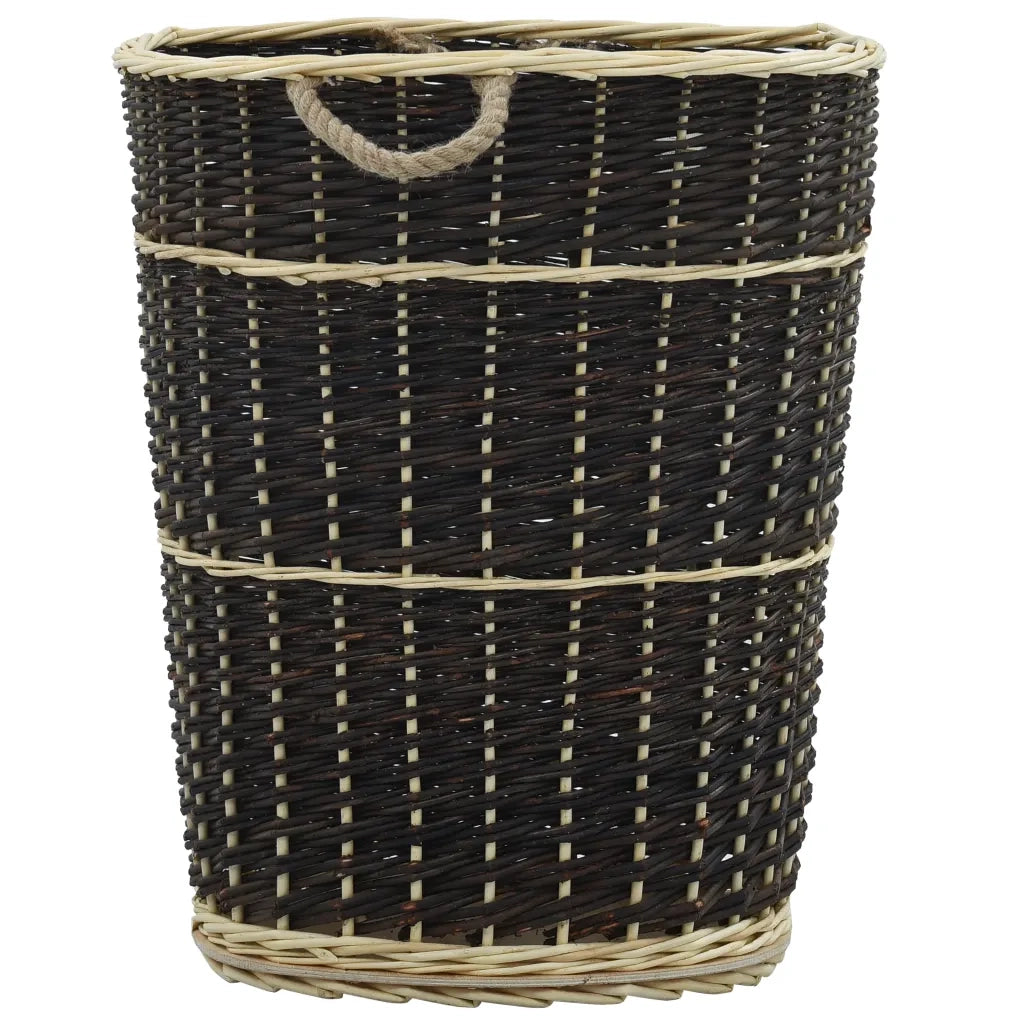 Cesta per Legna con Spallacci 57x51x69cm Salice Naturale cod mxl 13051