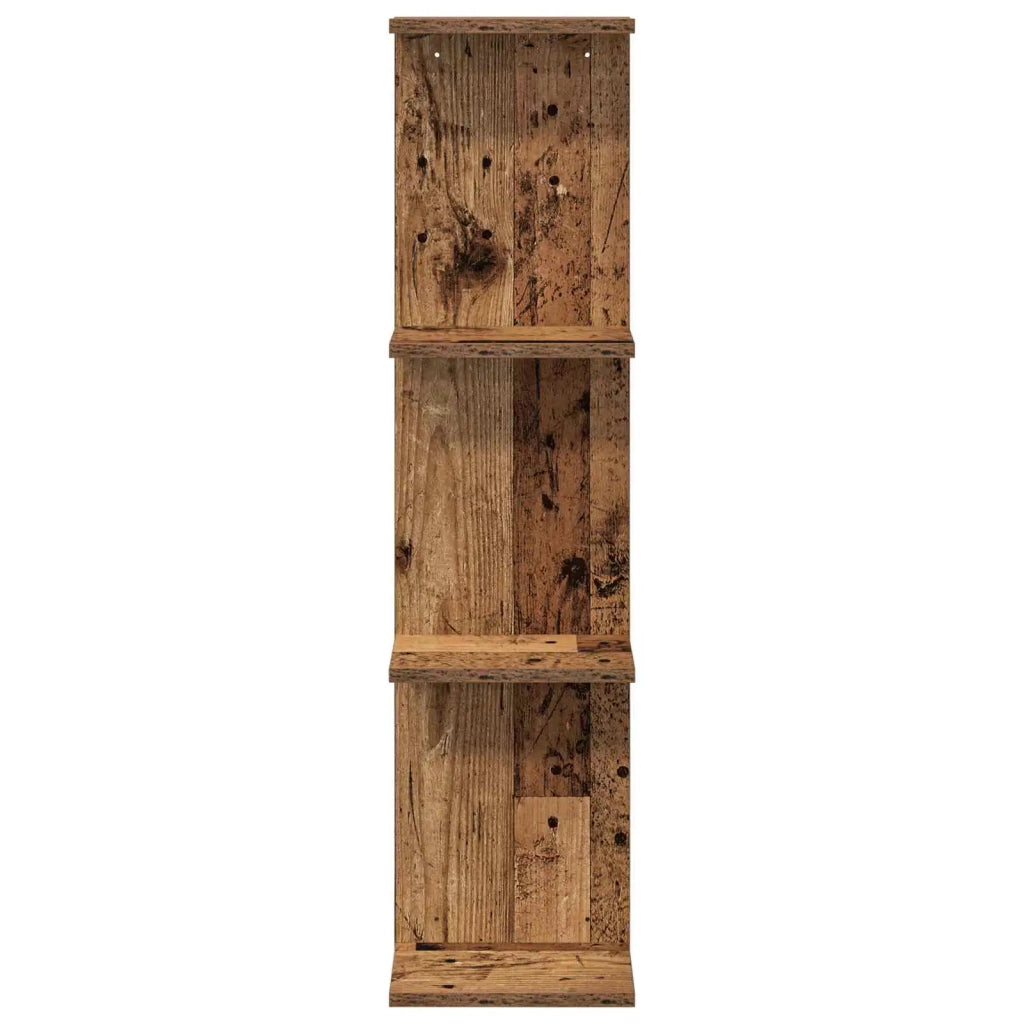 Scaffale da parete 2 pz Legno antico 25 x 15 x 100 cm 8012393