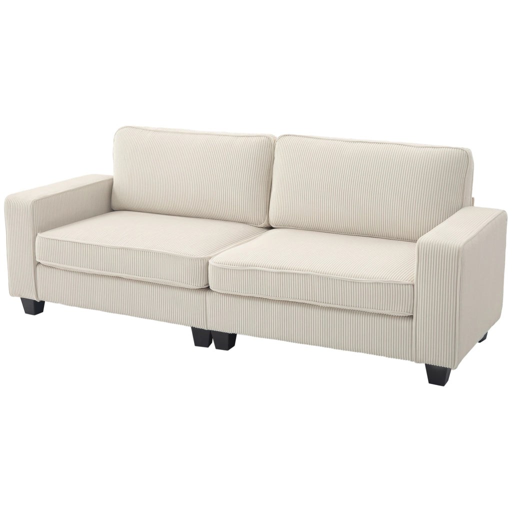 Divano 3 posti in tessuto ¨C Minimal ¨C crema 227x84x87