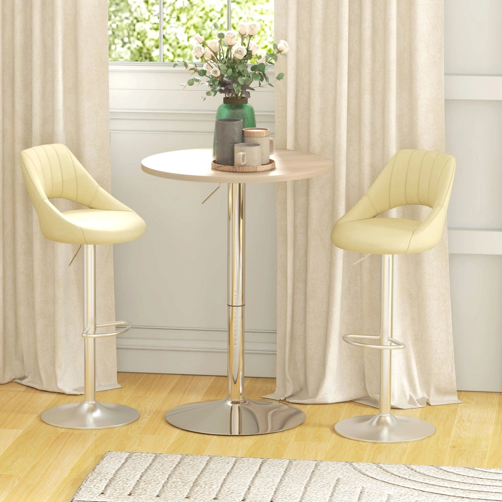 Tavolo da bar rotondo per 2 persone ¨C zephmum ¨C quercia chiaro 60x60x91 cm