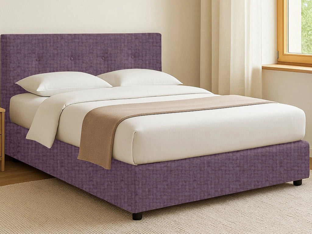 Ripon, Letto Singolo Sfoderabile Made in Italy, Viola Lilla