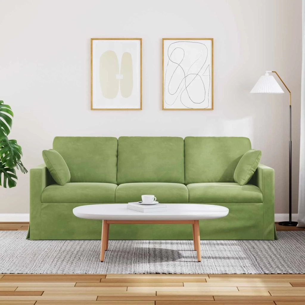 Divano Verde chiaro 198 x 78 x 80 cm Velluto 42024434
