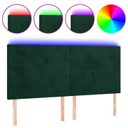 Testiera | Testata a LED Verde Scuro 180x5x118/128cm in Velluto