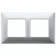 VIMAR PLANA - PLACCA 4M (2+2) INT57 ARGENTO OPACO