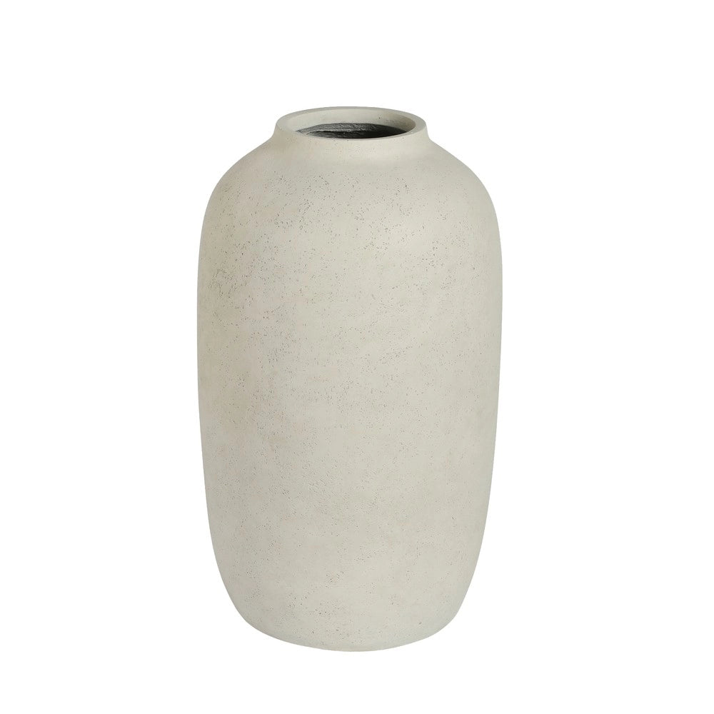 Vaso Rotondo da Giardino Handmade ¨C Xylo ¨C Cemento, Bianco, 30x51 cm