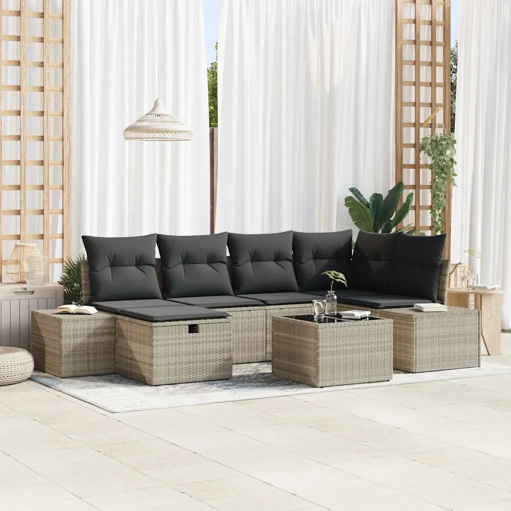 Set di divani con cuscino 6 pcs polyrattan 3360723