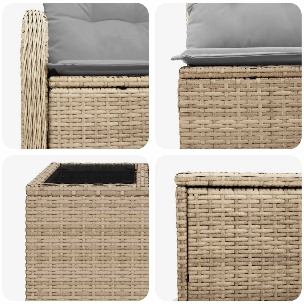 Set di divani 6 pz Beige e Grigio Chiaro 3447145