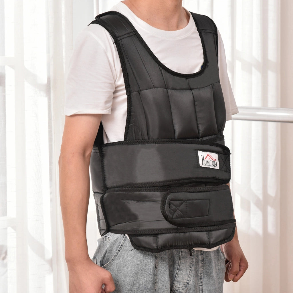 Giubbotto Zavorrato 30 kg ¨C Xylo ¨C Regolabile con 35 Sacchetti Oxford Metallo Nero 60x50 cm